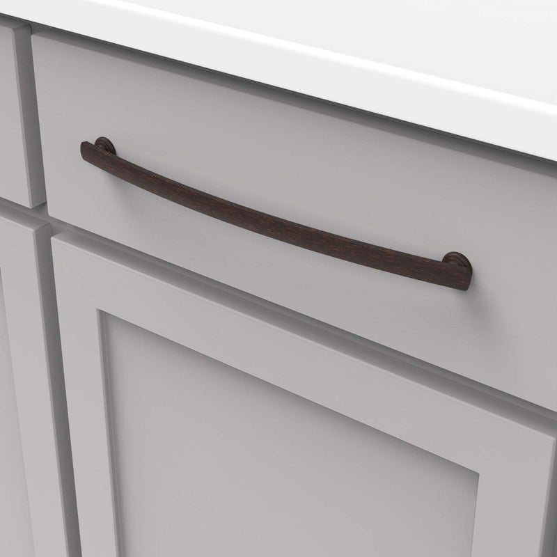 Hickory Hardware 1 Pack Solid Core Kitchen Cabinet Pulls, Luxury Cabinet Handles, Hardware for Doors & Dresser Drawers, 12 Inch Hole Center, Vintage Bronze, American Diner Collection - Image 3